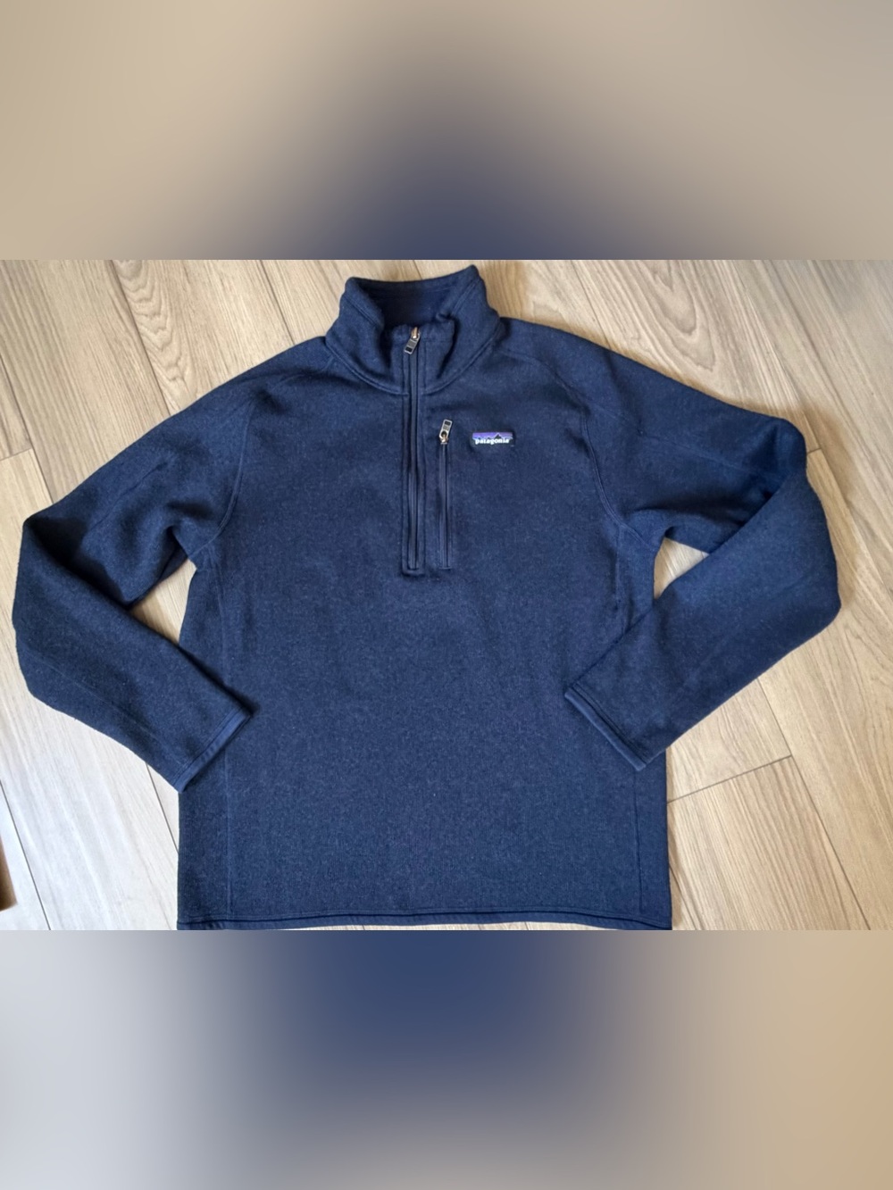 Patagonia Better Sweater Mens Medium Navy Blue 1/4 Zip Pullover Jacket Fleece